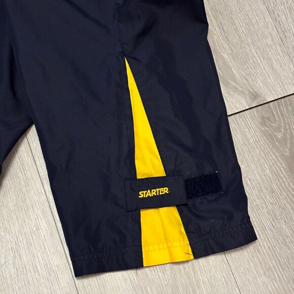 Vintage Starter Men's Navy Blue Baggy Flare Cargo Track Pants - Size Small - Picture 4 of 7